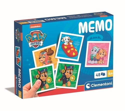 Clementoni Memo Kompakt Paw Patrol - Memoryspiel mit 48 Teilen für Kinder ab 3 Jahren & Erwachsene, ideal als Reisespiel, 18310