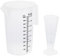 ABOOFAN Pichet doseur en plastique de 1000 ml avec tasse de 100 ml - Grand pichet gradué pour pelouse, piscine, produits chimiques, huile de voiture, fluides, huile moteur