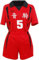 Lixinya Nekoma High School Anime Cosplay Kostüm Volleyball Uniform Jersey Halloween Karneval Anzug Rot (Style 5, M)