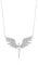 Einzelstück® Engel Halskette 925 Sterling Silber I 14K Gold, Roségold I Silberkette mit Schutzengel Anhänger I Echtschmuck Geschenk Taufe, Frau, Mutter (Angel Silber)