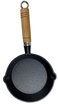 Ciieeo Sartén De Hierro Fundido Mini Sartén 13cm Para Freír Huevos Utensilio De Cocina Adecuado Para Camping y Picnic Herramienta Multifuncional