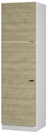 Vicco Herdumbauschrank Fame-Line, Herdschrank, Eiche Paneel, 60 cm