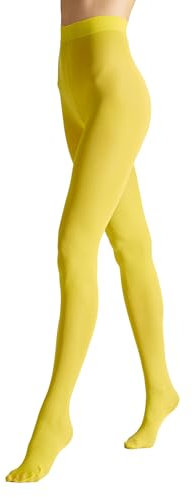 VENEZIANA NUOVA Satinelle 40 DEN Collants Colorés Femme - Microfibres Opaques - Résistants Et Confortables - Élégants Et Polyvalents - Haute Qualité Pour Toutes Occasions - Jaune - L