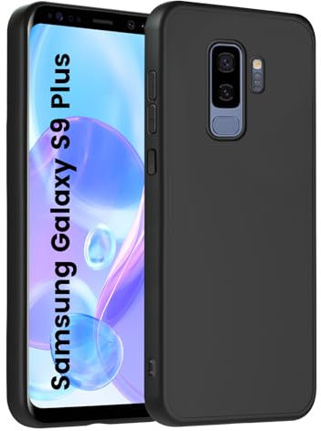 HuwaiH Handyhülle für Samsung Galaxy S9 Plus Hülle, Anti-Schock, Antikratzer, Anti-Rutsch Schutzhülle, Unterstützt kabelloses Laden, Anti-Fingerabdruck Case für Samsung S9 Plus(Schwarz)