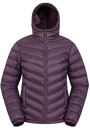 Mountain Warehouse Seasons Womens Padded Puffer Jacket | Lightweight & Water Resistant Hooded Coat, Tested to -30C, Insulated to Keep Warm on Cold Days, Ideal for Winter, Light Rain