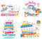 Birthday Cruise Door Magnets Decorations, 4 Pcs Colorful Happy Birthday Cruise Ship Magnets, Magnetic Stickers for Cruise Ship Cabin Door Stateroom Decor