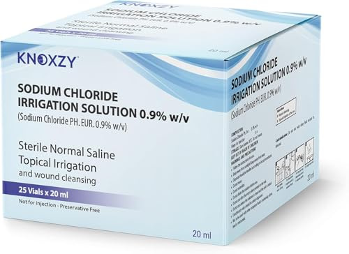 KNOXZY Sterile Saline Pods | Eye Wash | Wound Cleansing | Topical Irrigation | 25 x 20 ml Pods (2)