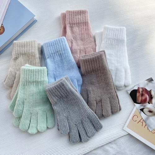JINZIJINYU Winter Strickhandschuhe Winterhandschuhe Verdickte Fingerlose Touchscreen Wollhandschuhe
