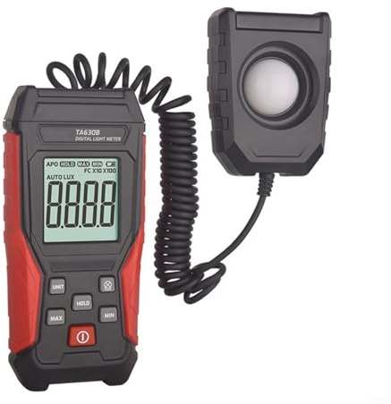 HOHOVYVY TA630B Digitales Luxmeter 0-200.000 Lux Und Lux/FC-Einheit Wählen Sie Luxmeter Lichtmessgerät