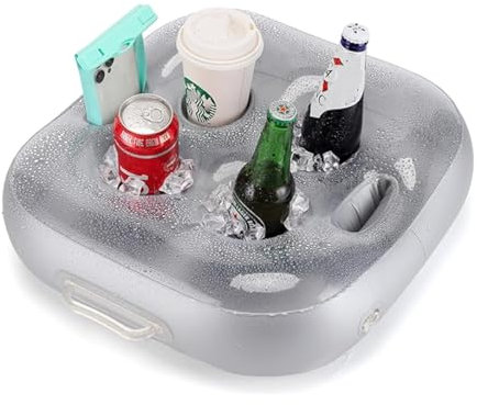 LUMOOM Portabicchieri Galleggiante, Supporto Bevite Gonfiabile per Piscina con 6 Fori, Bar Galleggiante per Piscina, Accessorio Divertente per Piscina Sottobicchieri Galleggianti per Piscina Festa