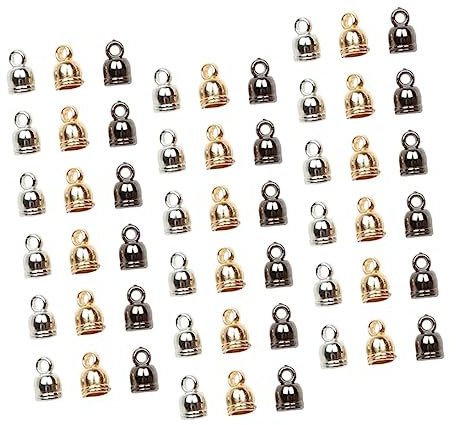 jojofuny 300Stücke Glocken Spacer Perlen Große DIY Schmuckzubehör für Armbänder Halsketten Bastelprojekte Kunststoff