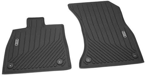 Audi 8MB061501 Gummi Fußmatten Allwettermatten 2X Gummimatten vorn, schwarz, mit Ringe Logo
