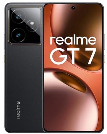 realme GT7 Mobile Phone 12+512GB 5G Smartphone, MediaTek Dimensity 9400e, 7000mAh Battery with 120W Quick Charge, 50MP AI Travel Snap Camera, 6.78-Inch 1.5K 120Hz Display, Dual SIM NFC, Black