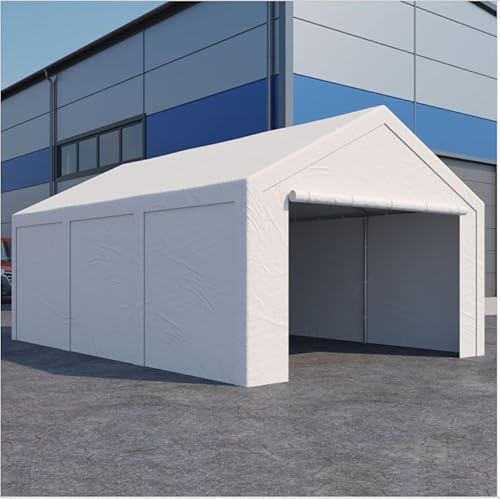 Magna One 3x6 m Lagerzelt PE 240g/m² – wasserdichtes Zelt mit verzinktem Stahlgestänge, 2 m Seitenhöhe, Reißverschlusseingang beidseitig, modulare Seitenteile, Zeltgarage Gerätehaus