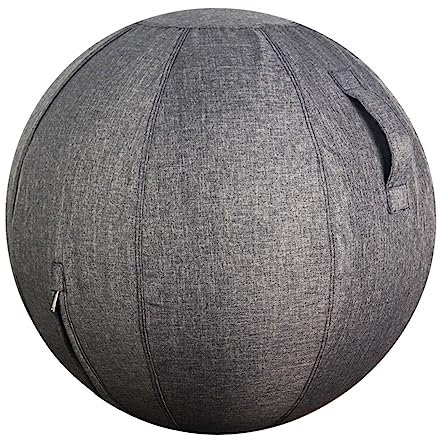 KBOLAE Yoga-Ball-Abdeckung, langlebig, für Sitzbälle, Stuhl, Büro, Balance-Ball-Abdeckung, Grau, 55 cm, Dunkelgrau