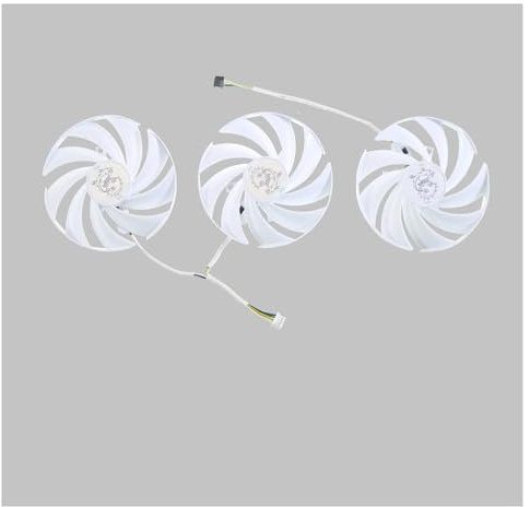 95-mm-Grafikkartenlüfter PLD10010B12HH, 12 V DC, 0,40 A, 4-Pin, kompatibel mit MSI, GeForce und RTX 4070 Ti, GAMING TRIO WHITE(3PCS)