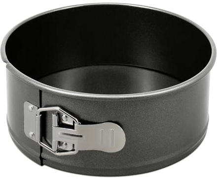 Zyliss Non-Stick Springform Cake Tin, 20cm/8 inch, PFAS Free Carbon Steel, Grey, Round Baking Tin, Loose Base Easy Release, Dishwahser Safe