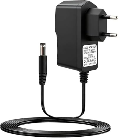 12V 2A Adaptateur Secteur, Alimentation Adaptateur Universel 220v-240v 50/60Hz Transformateur d'alimentation DC 5.5mm x 2.1mm pour Routeurs, Ruban LED, Caméras CCTV, 1M Câble