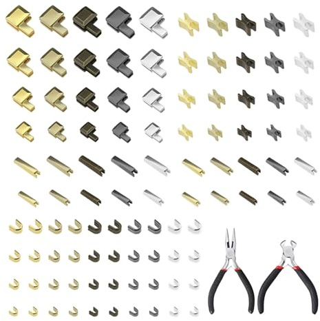 102-teiliges Reißverschluss Reparatur Set, Zipper Ersatz mit Stoppern | Reparaturset mit 2 Zangen, 4 Größen und 5 Farben, für Jacken, Taschen, Jeans, Koffer, Zelte und DIY-Reparaturen