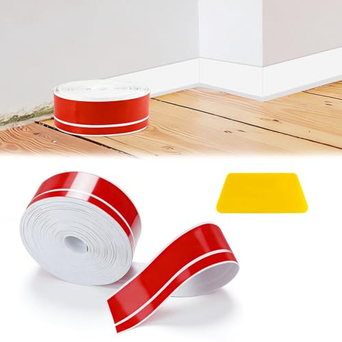 Feelhap Baguette d'Angle PVC Cornière Moulure Murale Autocollante 50x20 mm | 18M Moulure Décorative Autoadhésive Plinthe Souple Protection d'Angle,Aguette de Finition Flexible pour Murs,Portes,Fenêtres