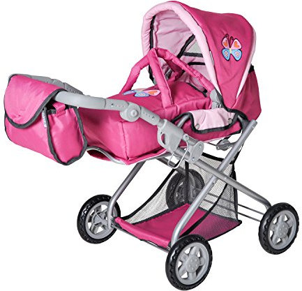 Knorrtoys 61888 - Puppenkombi Kyra - pink with butterfly