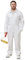 Fit For The Job 100% Cotton Drill Multi Pocket White Boiler Suit Coverall, Decorators Protective Overall Dungarees for Painting & Decorating, Work Jobs, Heavy Duty Fabric - 42