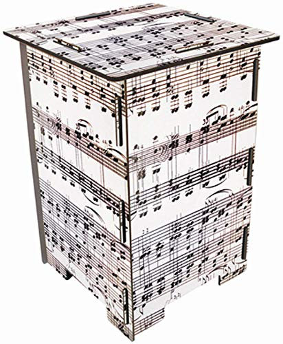Werkhaus SH 8052 Photohocker Noten Weiß ca. 29,5 x 42 x 29,5 cm Sitzhocker Holzhocker