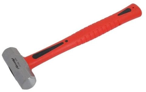 Neilsen CT1292 2lb Sledge Hammer – High Grade Steel Head, Fibreglass Shaft, Thermoplastic Rubber Grip