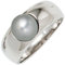 Ring Damenring mit Süßwasser Perle grau 925 Silber rhodiniert Damen, Ringgröße:Innenumfang 60mm ~ Ø19.1mm