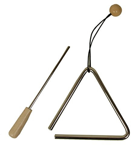 Migma Triangel 12 cm aus Tonstahl - mit Schlaufe und Schlägel