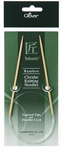 Clover CL3871 Takumi Bamboo: Knitting Pins: Circular: 40cm x 5.00mm, Wood