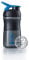 BlenderBottle Sportmixer Tritan Trinkflasche mit BlenderBall, geeignet als Protein Shaker, Eiweißshaker, Wasserflasche oder für Fitness Shakes, BPA frei, skaliert bis 500 ml, 590 ml, cyan / schwarz
