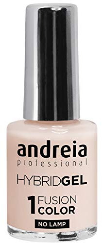 Andreia Professional Hybrid Gel Nail Polish - 2 Steps and No Lamp Required Long Lasting and Easy Removal - Fusion Color H10 Pink Nude | Shades of Nudes - Soft Shades…