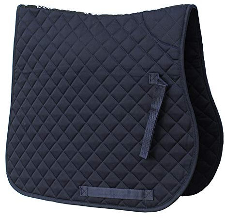 Rhinegold 0 Cotton Quilted Saddle Cloth-Full-Navy Schabracke, Volle Größe
