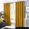 Fusion W90 x L72 Eyelet Curtains-100 Bedroom/Living Room-Door Curtain-Thermal Drapes/Window Treatment-Sorbonne Collection, 100% Cotton, Ochre/Mustard Yellow, 90 Width x 72 Drop (229 x 183cm)