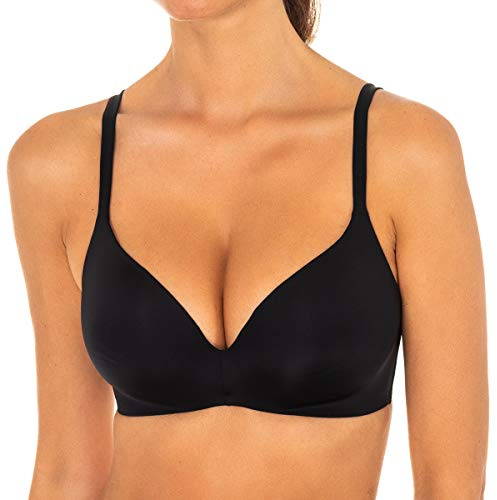 Dim Women's Triangle Padded Underwired Bra Invisifree x1 Black 38B