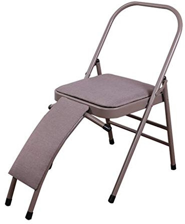 Training Yoga-Stuhl Iyengar-Stuhl Yoga-Studio Gewidmetem Stuhl Umgekehrter Klappstuhl Mit Taillenstütze Umgekehrter Stuhl Damengeschenk Lager 100kg Fitness (Color : Grey, Size : 46 * 48.5 * 80cm)