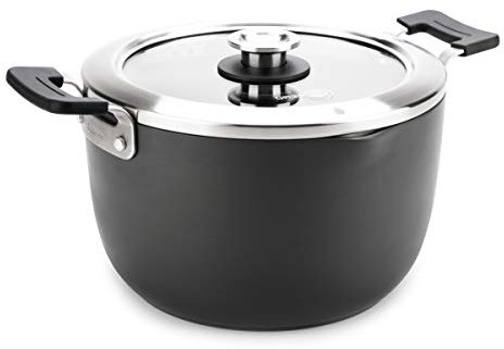 GreenPan Levels Non-Stick 24cm/6.8 Litre Saucepan, PFAS Free, Grey