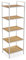 Versa Willow Armoire de Salle de Bain, Commode pour Organiser, Rangement Moderne, Rayonnage d'organisation avec 5 étagères, Dimensions (H x l x L) 120 x 32,5 x 39 cm, Bambou et métal, Couleur: Blanc