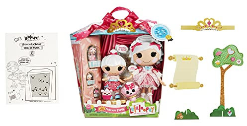 Lalaloopsy Sew Royal Princess Party - Suzette & Mimi LA Sweet - 4 Puppen & 3 Haustiere - Inkl. Diadem, Poster & Schloss-Spielset - 2-in-1 Verpackung - Fördert die Fantasie - Für Kinder ab 3 Jahren
