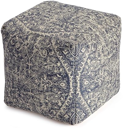 Anji Mountain Pouf Ottoman Foot Rest, Handmade Ottoman Pouf, Comfortable Foot Stool, Decorative Floor Seating for Living Room Decor, Bedroom & Home Décor Accent - Hanalei