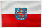 PHENO FLAGS Thüringen Flagge 90x150cm - wetterbeständige Fahne mit Messingösen, 100% Polyester, robuste Doppelnaht & in lebendigen Farben - ideal für Flaggen-Liebhaber