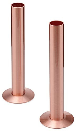 Sandy Beach Radiator Pipe Covers - Copper TRV Thermostatic Radiator Valve Pipe Covers Sleeves & Collars - Copper Pipe Covers & Radiator Pipe Collars, Covers for Radiator Pipes (130mm x 18mm)