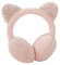 WUERKIYA Ohrenschützer für Mädchen, Ohrenschützer Kinder Süße Katzenohren Design Weiche Ohrenwärmer Kinder Winter Accessoire für Mädchen Dame Warm Halten -Rosa