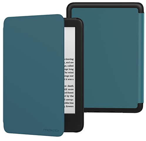 MoKo Hülle für 6 Kindle (11. Generation, 2024/2022) & Internationale Version, Leichte Schutzhülle mit Auto Schlaf/Wach Funktion Smart Cover für Kindle 2024/2022 11. Generation e-Reader, Blaugrün