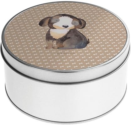 Mr. & Mrs. Panda Blechdose rund Hund Entspannen - Geschenk, Hundeliebe, Geschenkbox, Metallbox, Liebe, Metalldose, Hundemama, Hundebesitzer,