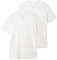 TOM TAILOR Pack de Dos Camisetas de algodón con Cuello de Pico, Blanco (20000-Blanco), 3XL 2 para Hombre