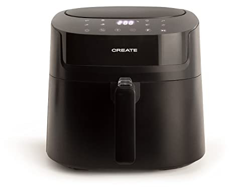 CREATE/FRYER PRO LARGE/Freidora de aire sin Aceite 6,2L Negro / 8 programas automáticos, selector de temperatura 40-200°, 1800W