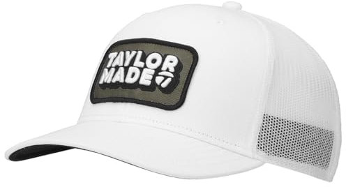 TaylorMade Unisex Lifestyle Retro Trucker Cap 2024 Verschluss, weiß, One Size