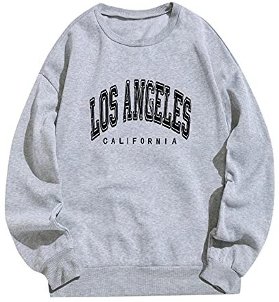 Skang Sweatshirt Damen Hemd für Frauen Ferien Mode Norwegischer Pullover Damen (Grey, L)